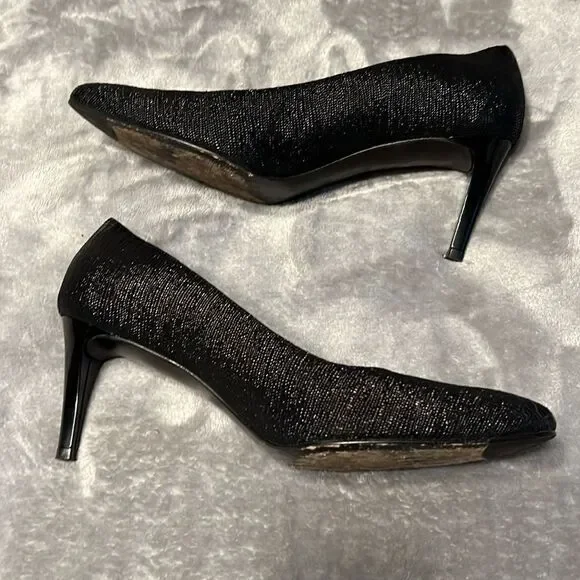 Stuart Weiztman Black Snakeskin Heels - Picture 4 of 7